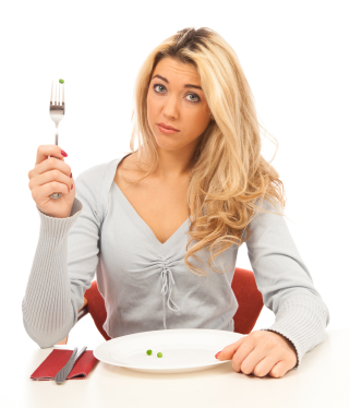 Woman is Hungry Dieting