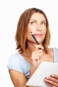 iStock woman with list - focused